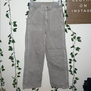 American Eagle Green Gray Stretch Skater Jeans